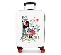 Disney Minnie Around the World Red Cabin Suitcase 38 x 55 x 20 cm Rigid ABS Combination Lock 34 Litre 2.6 kg 4 Double Wheels Hand Luggage