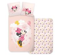 Disney Minnie Baby Bedding Set, 100% Cotton, Duvet Cover 100 x 135 cm + Pillowcase 40 x 60 cm