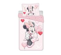 Disney Minnie Balloon Bedding Set, 100% Cotton, Duvet Cover 140 x 200 cm + Pillowcase