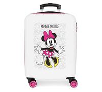 Joumma Bags unisex for kids. 4681764 Minnie Enjoy the Day Rigid Cabin Case -36x55x20cm (OSFA), White, Casual, Synthetic, ABS / Polycarbonate
