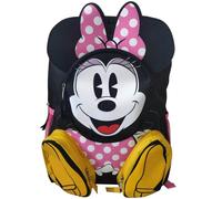 DISNEY Minnie Front Body 16"""" Backpack with 3D 3 Zipper Pockets