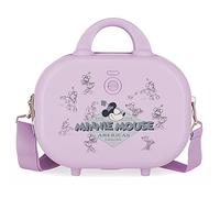 Disney Minnie Happiness Adaptable Toiletry Bag with Purple Shoulder Strap 29x21x15 cms Rigid ABS 9.14L 2.52 kgs