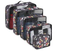 Disney Minnie Mickey Stitch Packing Cubes - Winnie the Pooh, Princess Cinderella 5 Piece Packing Cubes Compression - Travel Essential Accessories - Luggage Suitcase Organizer Set - For Kids, Adults,