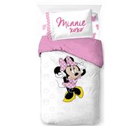 Disney Minnie Mouse 100% Cotton 3 piece Single Bedding Set - Includes Duvet Cover, Fitted Sheet & Pillowcase