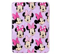 Disney Minnie Mouse 100 x 150 cm Soft Plush Throw Blanket - Cozy, Warm, and Perfect for Kids or Adults - Many Faces Design