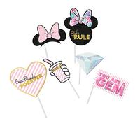 Disney Minnie Mouse 10232000 Disney Photo Props 6ct, Pink, One Size