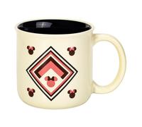Disney Minnie Mouse 14oz Ceramic Mug Retro Vintage Sunburst Design 410ml Coffee Cup, Dishwasher & Microwave Safe, Officially Licensed Gift for Kids & Adults
