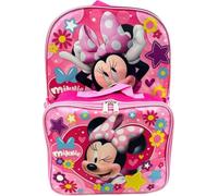 Disney Minnie Mouse 16 Inch Girl's Backpack With Removable Lunch Box Set, Multicolor, L, Minnie Always Active