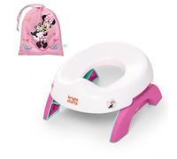 Disney Minnie Mouse 2-in-1 My Travel Potty by Bright Starts, Freestanding Potty or Toilet Topper Seat, Includes Travel Storage Bag, Pink