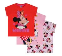 Disney Minnie Mouse, 3 Pack T-Shirts for Girls, 100% Cotton, Multicolor, 7-8 Years: 128cm