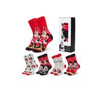 Disney Stitch Womens Calf Length Socks for Women Teenagers Soft Stretchy Socks Pack of 5 - Gifts for Women (2.5/7.5 UK, Red Minnie Mouse)