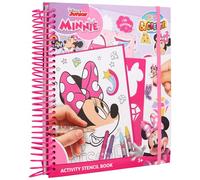 Disney Minnie Mouse Activity & Colouring Book - Creative Set with Stickers, Stencils, Crayons and Colouring Pages - Fun Craft Kit for Kids Aged 3+ - Ideal for Travel and Home (MM24356)