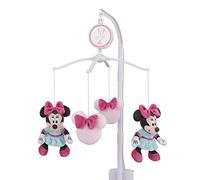 Disney Minnie Mouse Be Happy Pink & Aqua Plush Musical Mobile, Pink, Aqua, Raspberry