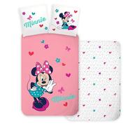 Disney Minnie Mouse Bedding Set for Kids - Duvet Cover 100x135 cm and Pillowcase 40x60 cm
