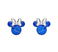 Disney Minnie Mouse Blue September Birthstone sterling silver Crystal Earrings E905162RSEPL