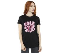 Disney Minnie Mouse Bold Style Cotton Boyfriend T-Shirt In Black Black XXXL