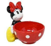 Disney Minnie Mouse Candy Dish, Officially Licensed, Ceramic Snack Bowl, Figurine - 6 Inch