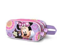 Disney Minnie Mouse Cat-3D Double Pencil Case, Lilac, 22 x 10 cm