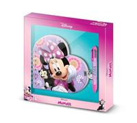 Disney Minnie Mouse Cat-Pack of Heart Diary + 6-Coloured Pen, Lilac