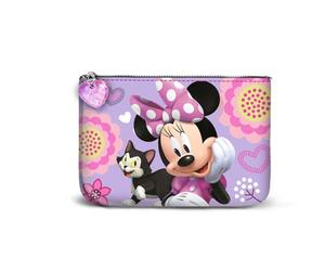 Disney Minnie Mouse Cat-Small Square Coin Purse, Lilac, 13 x 10 cm