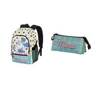 Disney Minnie Mouse Cheese FAN 2.0 Fight Backpack + Triple Pencil Case