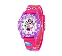 Disney Minnie Mouse Children's Quartz Analogue Watch with Plastic Strap, Pink, Pink Strap, pink, strip