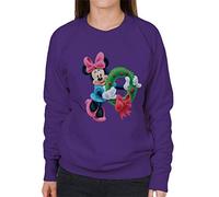 Disney Minnie Mouse Christmas Wreath Women's Sweatshirt Purple