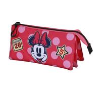Disney Minnie Mouse Class-Triple Pencil Case, Pink, 23 x 11 cm