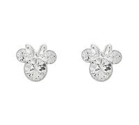 Disney Minnie Mouse Clear April Birthstone sterling silver Crystal Earrings E905162RAPRL