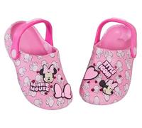 Disney Minnie Mouse Clogs Sandals with Charms Badges Kids Minnie Indoor Outdoor Shoes Sliders with Ankle Strap