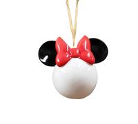 Disney Minnie Mouse Colour-Changing Light Hanging Ornaments: Festive Xmas Decor Baubles with Magical Glow