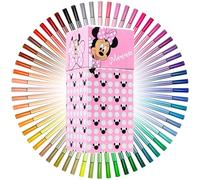 Disney Minnie Mouse Colouring Pens for Kids 60 Pcs, Felt Tip Pens - Girls Gifts (Pink)