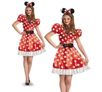 Disguise 129419n-EU Red Minnie Classic Adult (Eu) Fancy Dress Costume, Women, Multi
