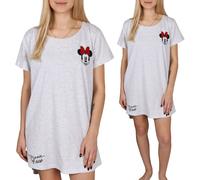 Disney Minnie Mouse Women Girl Short Sleeve Grey Nightgown Shirt Nightdress M