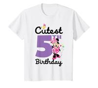 Disney Minnie Mouse Cutest Fifth 5th Birthday Party Gift T-Shirt