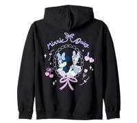Disney Minnie Mouse & Daisy Duck Friend Heart Coquette Style Zip Hoodie