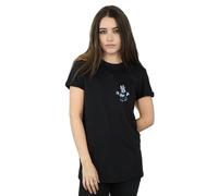 Disney Minnie Mouse Dancing Chest Cotton Boyfriend T-Shirt In Black Black