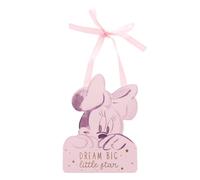 Disney Minnie Mouse Dream Big Little Star Mdf Hanging Decoration Pink Pink One Size
