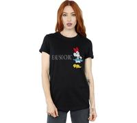 Disney Minnie Mouse Eau So Chic Cotton Boyfriend T-Shirt In Black Black