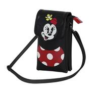 Disney Minnie Mouse Face-Mobile Phone Bag, Black, 12 x 20 cm