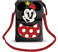 Disney Minnie Mouse Face-Mobile Phone Bag, Black, 12 x 20 cm