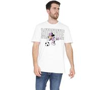 Disney Minnie Mouse Football Kick Unisex T Shirt, White, XXX-Large
