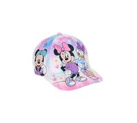 Disney Minnie Mouse Girls Baseball Hat, Summer Cap with Mickey Mouse Daisy Donald and Pluto Design, Girls Gift, Lila, 6 1/2