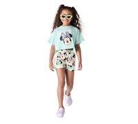 Disney Minnie Mouse Girls Daywear Set Short-Sleeve Top & Drawstring Shorts Summer Outfit - 100% Cotton (Multi, 6-7 Years)