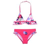 Disney Minnie Mouse Girls Floral Bikini Two Piece Swimsuit for Girls, Sizes 3 to 8 Years, pink, 4 Years
