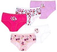 Disney Minnie Mouse Girls Knickers - Soft Cotton Knickers Underwear - 5 Pack with 5 Assorted Designs - Pink - Age 3-4
