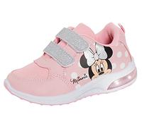 Disney Minnie Mouse Girls Light Up Trainers Kids Touch Fasten Flashing LED Sports Shoes