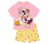 Disney Minnie Mouse Girls Pyjamas, Minnie & Daisy Girls Pjs Set, Short Summer Cotton Pyjamas, Ages 18 Months To 8 Years