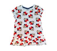 Disney Minnie Mouse Girls T-Shirt Top Kids Short Sleeve Tee Tops Summer T Shirt (8 Years, White Minnie Top)