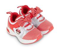 Disney Minnie Mouse Girls' Velcro Sneakers, Cute Design, Easy to Wear and Secure Fit, Official Minnie Mouse Merchandise, Red Excursion Plain Getaway Solids, 9 UK
